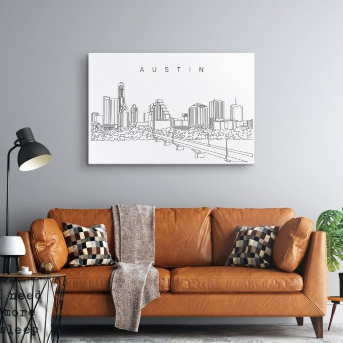 Austin Skyline Canvas Art Print Lifestyle