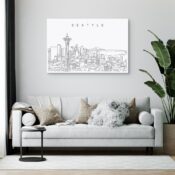 Seattle Skyline Canvas Art Print Lifestyle