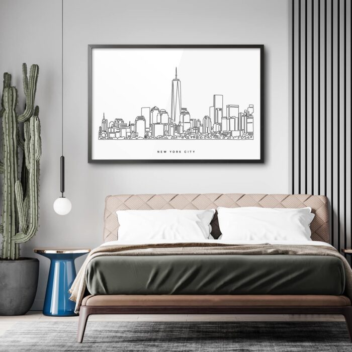 Framed New York City SKyline Wall Art lifestyle