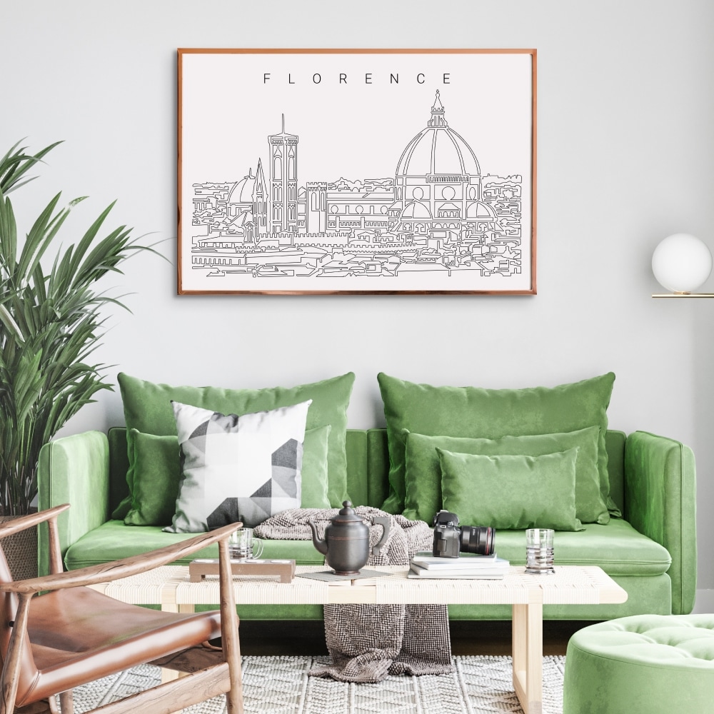 Florence Italy Skyline Wall Art for Living Room