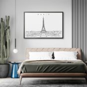 Framed Paris Wall Art for Bedroom