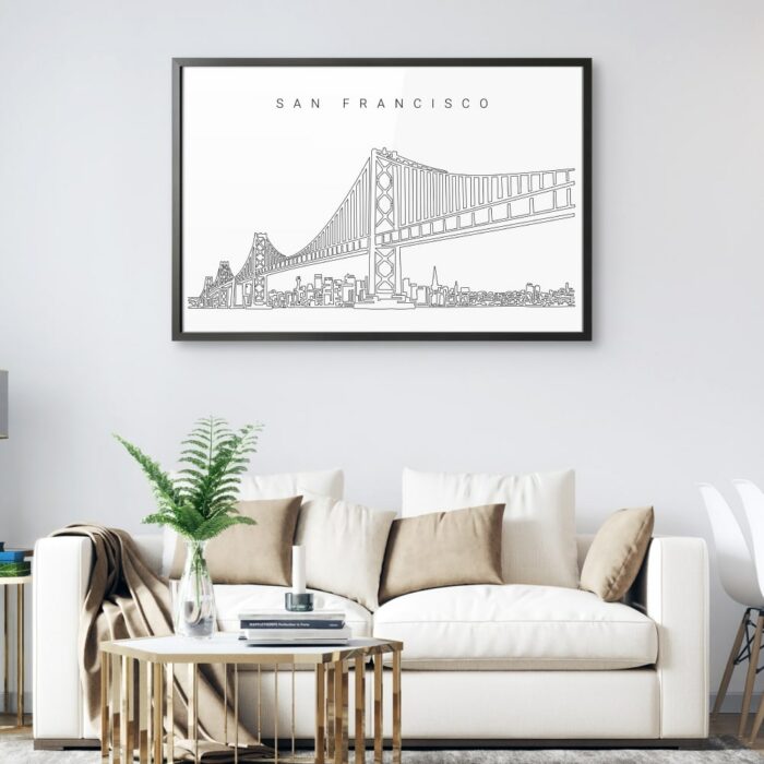 Framed San Francisco Wall Art for Living Room