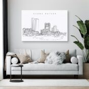 Grand Rapids Skyline Canvas Art Print Lifestyle