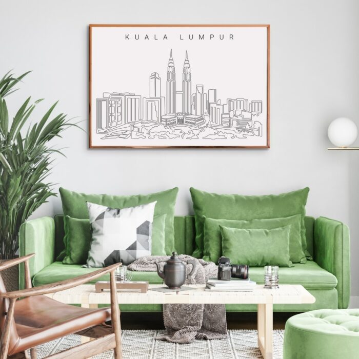 Kuala Lumpur Skyline Wall Art for Living Room