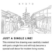 Kyoto Continuous Line Drawing Art Work