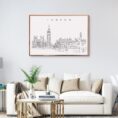 London Skyline Wall Art for Living Room