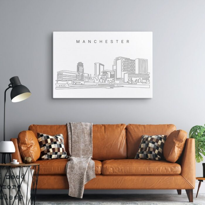 Manchester Skyline Canvas Art Print Lifestyle