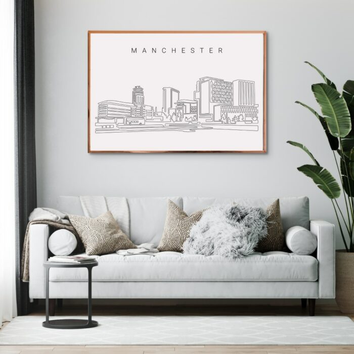 Manchester Skyline Wall Art for Living Room