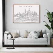 Melbourne Skyline Wall Art for Living Room