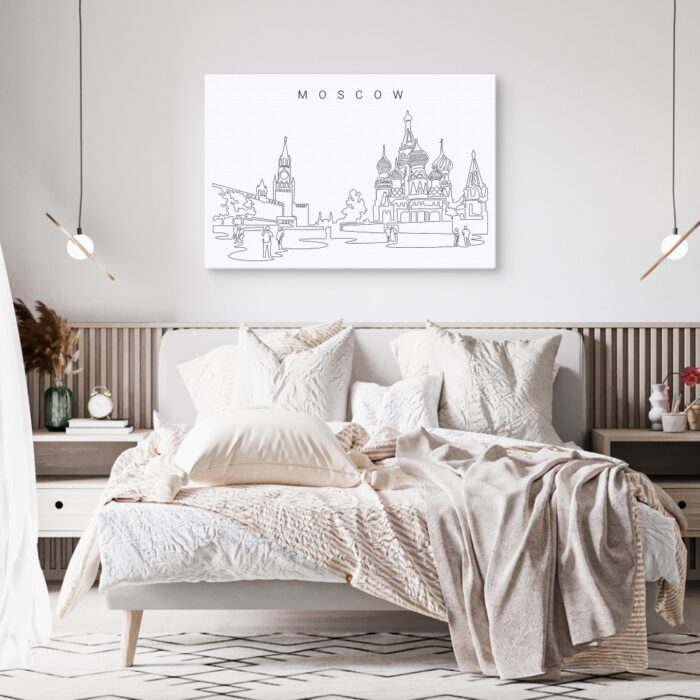 Moscow Skyline Canvas Art Print Lifestyle