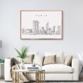 Perth Skyline Wall Art for Living Room