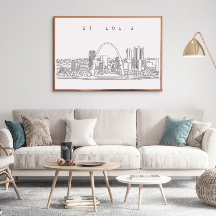 St Louis Skyline Wall Art for Living Room