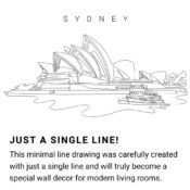 Sydney Opera House Continuous Line Drawing Art Work