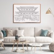 Tokyo Asakusa Wall Art for Living Room