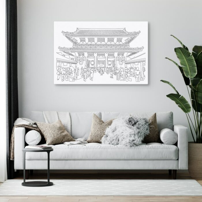 Tokyo Sensoji Temple Canvas Art Print Lifestyle