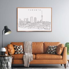 Toronto Harbour Skyline Wall Art for Bedroom