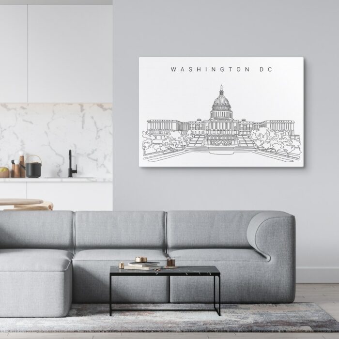 Washington DC Capitol Building Canvas Art Print Lifestyle