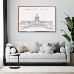 Washington DC Capitol Building Wall Art for Living Room