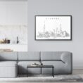 Framed Shanghai Wall Art for Living Room