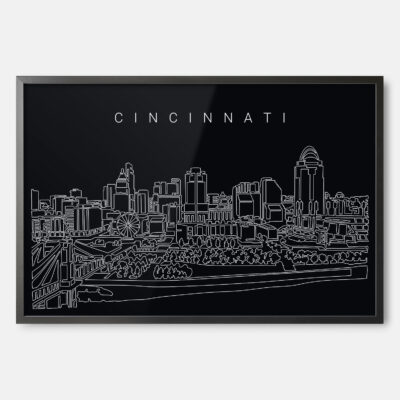 Cincinnati skyline wall art