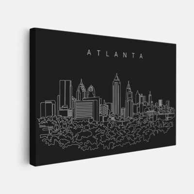 Atlanta skyline canvas wall art