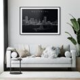 Baltimore Skyline Art Print for Living Room - Dark