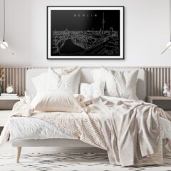 Berlin Skyline Art Print for Bedroom - Dark
