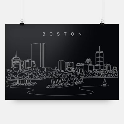 Boston skyline art print