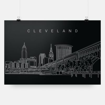 Cleveland skyline art print