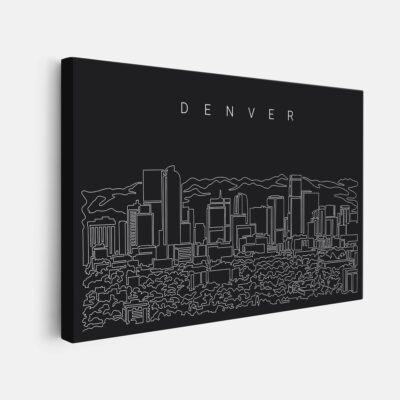 Denver skyline canvas art print