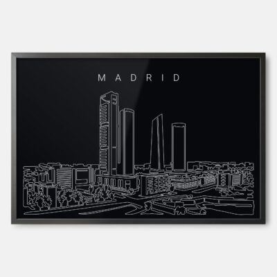 Madrid skyline wall art