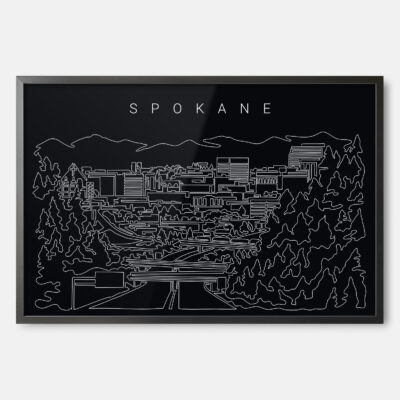 Spokane skyline wall art