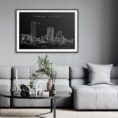 Grand Rapids Skyline Art Print for Living Room - Dark