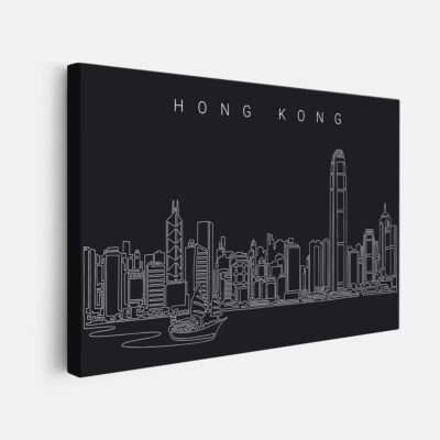 Hong Kong skyline wall art