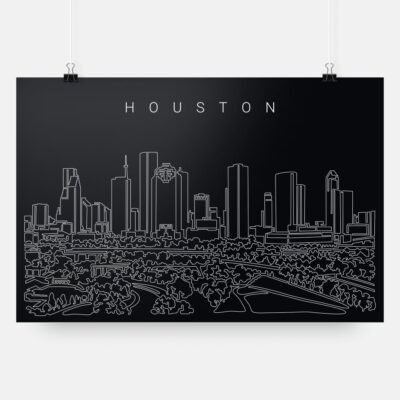 Houston tx skyline art print