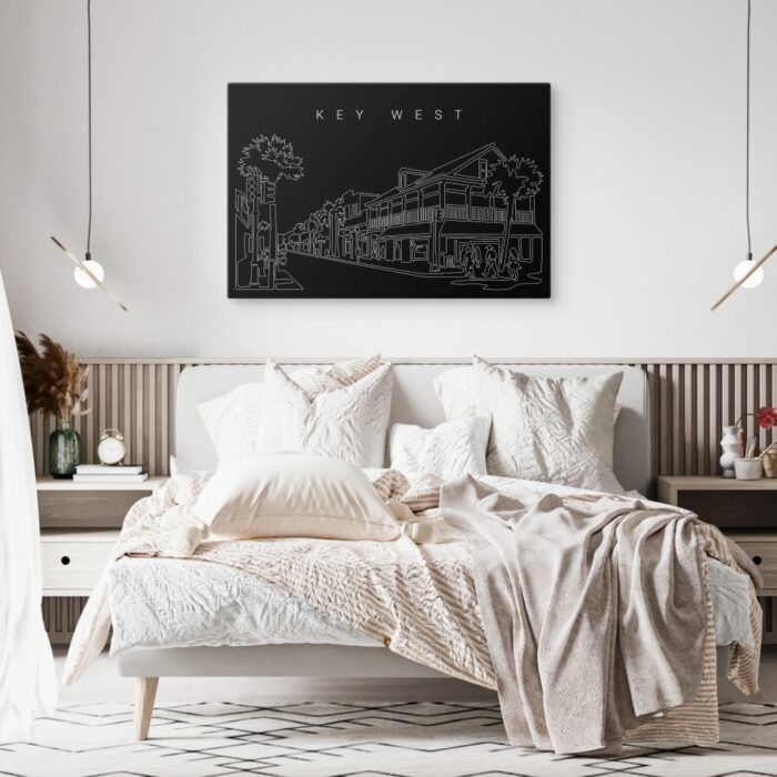 Key West Canvas Art Print - Bed Room - Dark