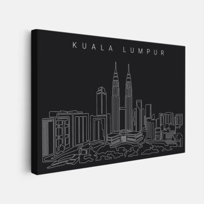 Kuala Lumpur skyline canvas wall art