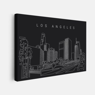 Los Angeles skyline canvas wall art
