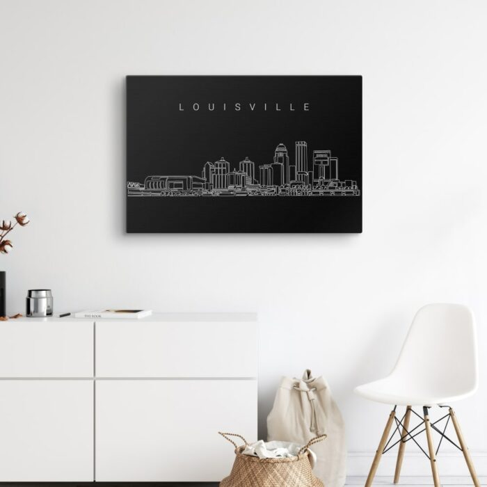 Louisville Skyline Canvas Art Print - Hallway - Dark