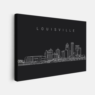 Louisville skyline canvas wall art