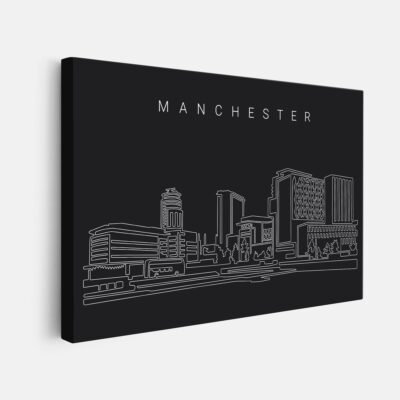 Manchester skyline canvas wall art