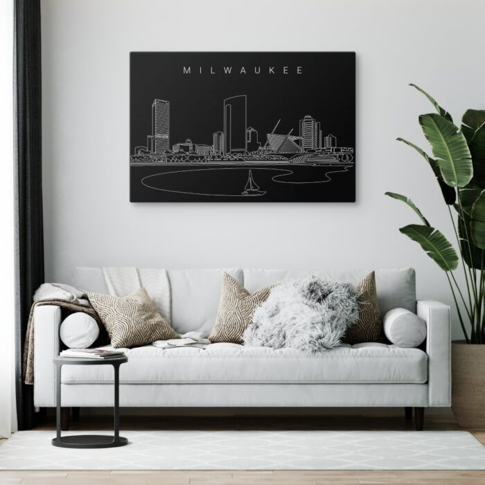 Milwaukee Skyline Canvas Art Print Lifestyle
