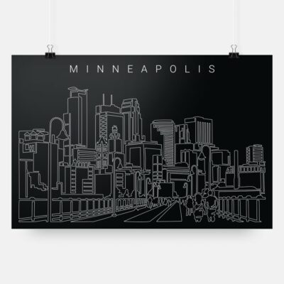 Minneapolis skyline art print