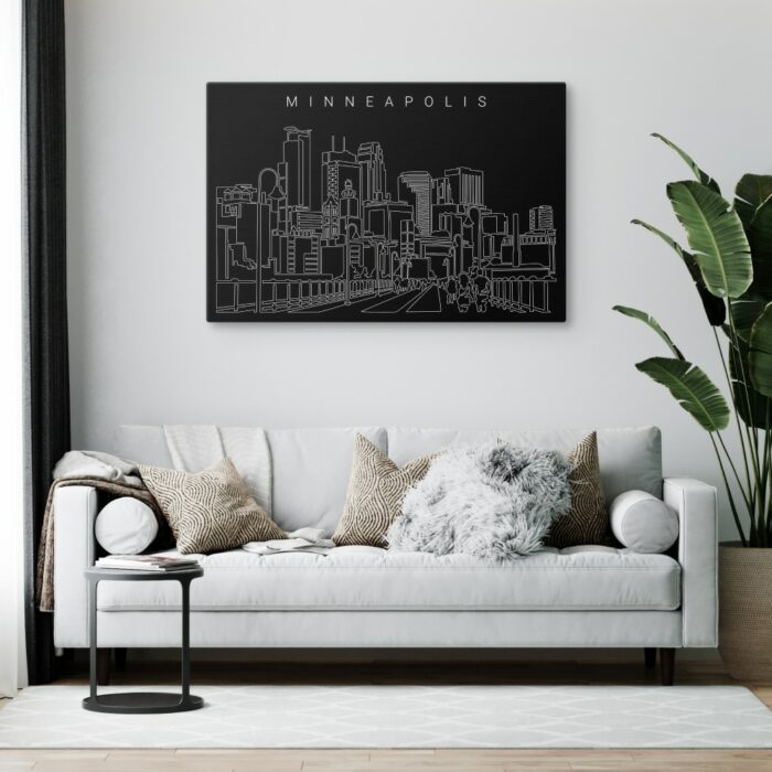 Minneapolis Skyline Canvas Art Print Lifestyle