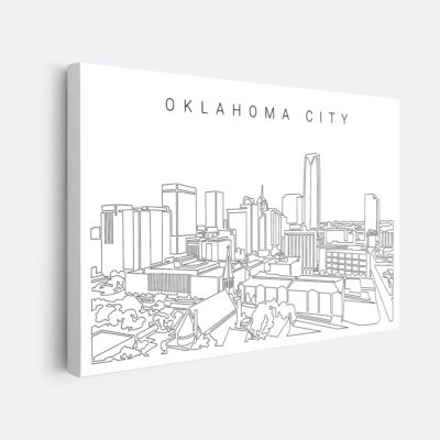 Oklahoma City skyline wall art