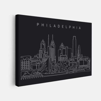Philadelphia skyline canvas wall art