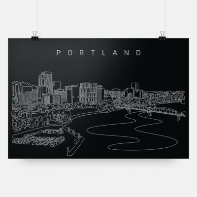 Portland Oregon skyline art print