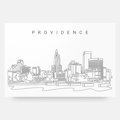 Providence Skyline Art Print