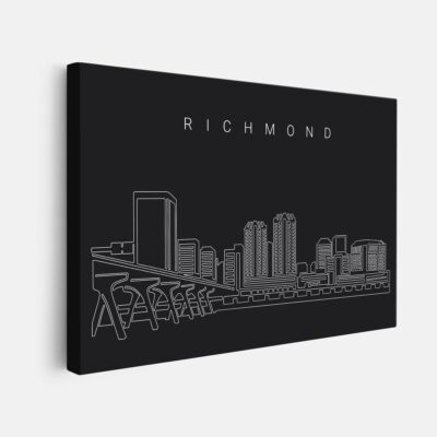 Richmond skyline canvas wall art