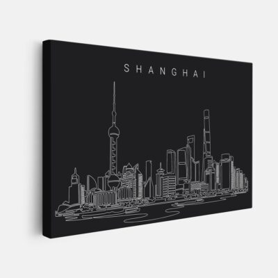Shanghai Skyline canvas wall art